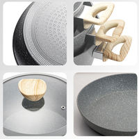Ensemble de casseroles et poêles en aluminium antiadhésif multi-usages de qualité supérieure, fond épais, 10 pièces