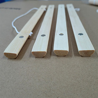 Barre magnétique en bois de pin naturel pour affiches, barre de suspension semi-circulaire en bois pour l'affichage d'art et de photos