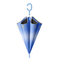Parapluie à poignée anneau personnalisé avec logo pour enfants, embouts de sécurité arrondis anti-pincement, protection solaire pour l'école, l'extérieur, les cadeaux promotionnels et la vente au détail