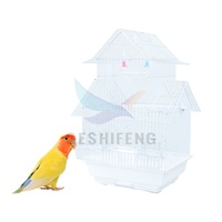 Cages à oiseaux décoratives en fil de fer métallique, séparables, à double espacement, en forme de triangle