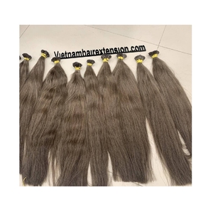 ผมมนุษย์ผมต่อปลายแบนผมเคราตินสีน้ำตาลอ่อนทนทาน - Product Image 1