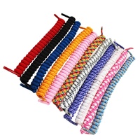 Lacets élastiques bouclés de haute qualité en gros, sans effilochage, lacets de chaussures paresseux