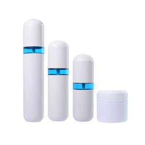 wholesale skincare plastic container sets cosmetic cream jar round fine mist sprayer bottle