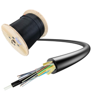 Kabel Serat Optik ADSS MultiMode SM Fibra 4 8 12 24 48 Core untuk Luar Ruangan, Kabel Serat Optik ASU Micro ADSS Udara, Jaringan IP FTTH