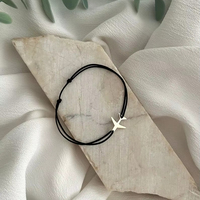 Bracelet en or 18 carats avec breloque avion pour femme et homme, bijoux minimalistes, bracelet à cordon réglable