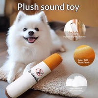 Jouet à mâcher en peluche sonore pour chien, en forme de cigare rouge, durable, anti-ennui pour chiots