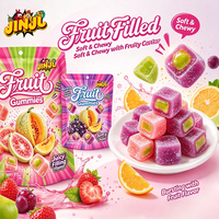 Nouveauté 2026 : Bonbons moelleux saveur goyave-melon avec garniture de confiture juteuse, 50 % de jus, collation d'après-midi halal pour enfants