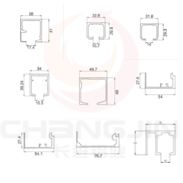 Riel Guía de Aluminio <span class=keywords><strong>para</strong></span> <span class=keywords><strong>Puerta</strong></span> <span class=keywords><strong>Corredera</strong></span>, <span class=keywords><strong>Perfil</strong></span> de Aluminio <span class=keywords><strong>para</strong></span> Riel de <span class=keywords><strong>Puerta</strong></span> <span class=keywords><strong>Corredera</strong></span> - Product Image 4