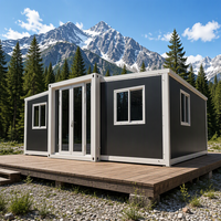 Usine chinoise, vente en gros, maison conteneur de luxe préfabriquée modulaire extensible de 20 pieds et 40 pieds, économique, avec panneaux sandwich en acier