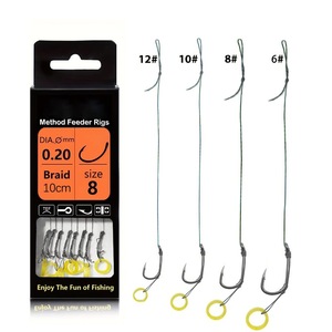 Pêche à la carpe Prêt Attaché Chod Rigs 2 #/4 #/6 # Appât en métal Spike Méthode <span class=keywords><strong>Feeder</strong></span> Boilie Accessoires <span class=keywords><strong>de</strong></span> pêche Rig Tackle - Product Image 4