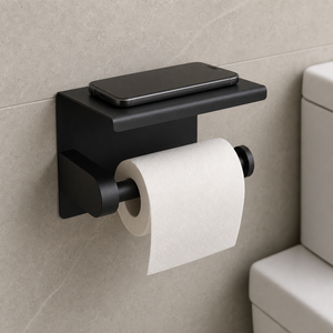 <span class=keywords><strong>Portarotolo</strong></span> da Parete in Acciaio Inossidabile di Lusso Moderno a Doppio Uso, Accessori Bagno Ecologici per la Casa - Product Image 2