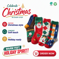 Damen Mid-Tube Cotton Weihnachts socken mit Santa Elk Design Herbst und Winter Socken für den täglichen Gebrauch mit Body-und Manschetten logo