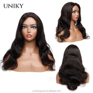 Uniky Direct Factory Price 13X4 Body Sóng Ren Front Wigs Tóc Người Brazil Tóc Con Người Tóc Giả Lớp Biểu Bì Phù Hợp Trinh Nữ Tóc Giả