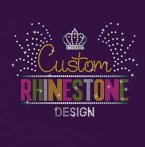 Low Minimum Iron on Crystal Label Custom Brand Logo Bling Rhinestone Transfer for <strong>Hoodies</strong> Tank Tops Shirts Hat - Product Image 1
