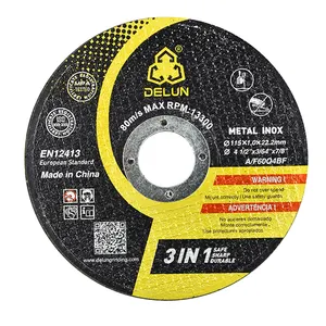 Cost effective 115x1.6x22.2mm 4.5" cut-off disc delun cutting disc for metal