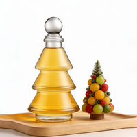 Diffuseur de parfum en verre Sishang, design simple et élégant, 80 ml, en forme de sapin de Noël, bouteille créative pour la maison, avec couvercle hermétique