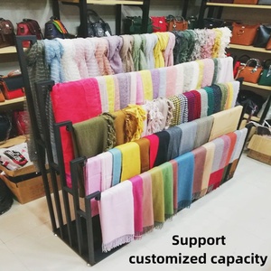 ชั้นวางผ้าคลุมศีรษะแบบไหมแคชเมียร์สำหรับฤดูหนาว ชั้นวางผ้าสำหรับ<span class=keywords><strong>ร้าน</strong></span>ค้าปลีก ชั้นวางผ้าสำหรับจัดเก็บผ้าและสิ่งทอ ทำจากโลหะ - Product Image 4