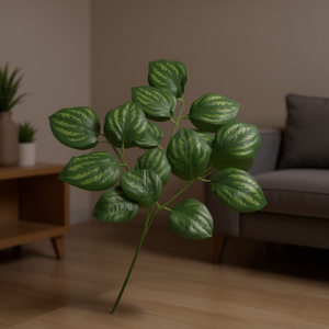 MNJ Artificial Watermelon Leaf Plant 12Pcs Green Faux Leaves For Home Decor - Product Image 3