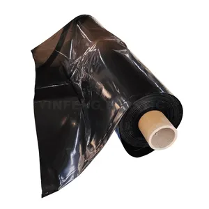 200um black plastic sheeting roll for builder film black construction film for ground protection and waterproof