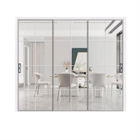 Porte coulissante pliante en alliage d'aluminium de style postmoderne, isolation phonique, design pour chambres, cuisines, balcons
