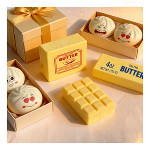 Eco Friendly Food <b>Squishy</b> Bundle Butter Chocolate Bread Dumpling Soft Slow Rebound PU Squeeze Toy Sensory Relax Gift - Product Image 6