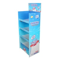 Bars à bonbons personnalisés carton présentoir au sol étagères à papier au détail temporaire POP papier ondulé présentoir au point de vente