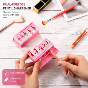 1 pièce <span class=keywords><strong>Taille</strong></span>-<span class=keywords><strong>crayon</strong></span> cosmétique 5 trous pour crayons à sourcils, eye-liner, crayons à lèvres, illuminateur et anticernes, en plastique, portable - Product Image 6