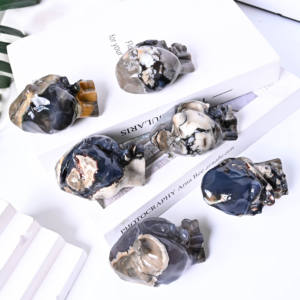 Adorno de Ágata Volcánica Natural en Forma de Corazón, Piedra Pulida, Artesanía de Piedras Preciosas Hecha a Mano para Decoración del Hogar u Oficina, Regalo, Colección, Recuerdo - Product Image 3