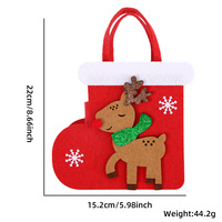 Pabrik Tas Hadiah Natal Modern dari Kain Felt Grosir 50pcs Tas Dekorasi Liburan 23.5x14.5CM Kerajinan Tangan