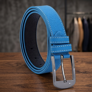 Ceintures en cuir robustes pour hommes, vintage, de luxe, en cuir de vachette, avec boucle en acier, design 3D, étanches et écologiques - Product Image 1