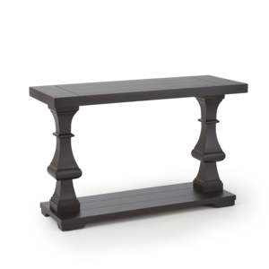 Table de canapé marron traditionnelle DB Dory avec cadre en métal durable et bois MDF pour entrée de salon Style ferme vintage - Product Image 1