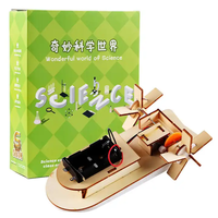 Kit de construction de bateau à monter soi-même, kit 3D de construction de bateau en bois, bateau à vapeur à palettes, jouet d'expérience scientifique d'enseignement créatif