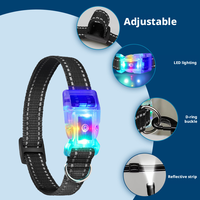 Collier pour chien LED rechargeable par USB, coloré, lumineux, réfléchissant, réglable en nylon, pour la sécurité nocturne, la marche et la randonnée