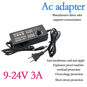 Adjustable Power <strong>Adapter</strong> DC Power <strong>Adapter</strong> Power Supply 3-24V 1A, Used for LED Strip Lights <strong>12V</strong> 16V 18V 19V 20V 1a 2a 3a 5a 10a - Product Image 2