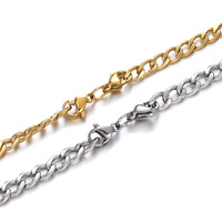 Fermoirs d'extension en acier inoxydable plaqué or 18 carats, double ouverture, fermoir à homard, connecteur pour la fabrication de colliers, bracelets et bijoux DIY