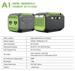 Générateur solaire à onde sinusoïdale pure, stockage d'énergie, alimentation portable, pour <span class=keywords><strong>camping</strong></span> en plein air - Product Image 2
