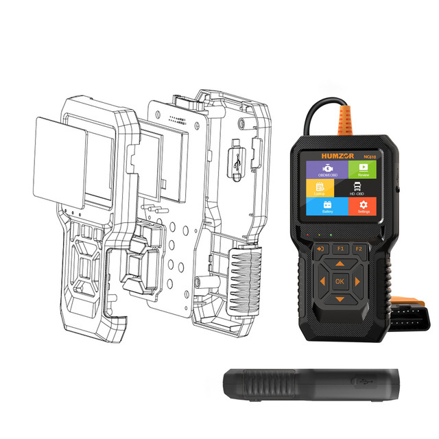 Factory Direct Sale NC610 OBD2 Scanner for Heavy Trucks, Automotive Code Reader, Diesel Diagnostic Tool