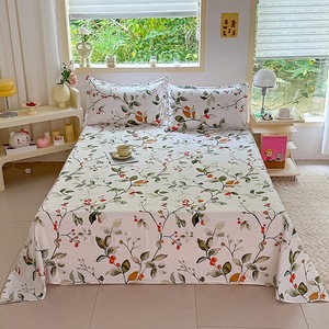 New Household Printing 3-Piece Flat Bed <strong>Sheet</strong> <strong>Pillowcase</strong> <strong>Set</strong> Custom Floral Solid Pattern King Size Bed <strong>Sheet</strong> <strong>Set</strong> - Product Image 4