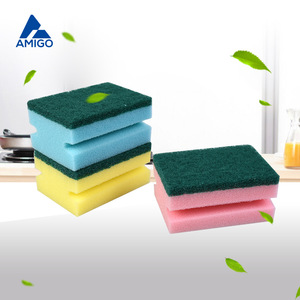 Amigo <b>Sponge</b> Dishwashing Pad Rectangle Thickened Kitchen Cleaning Cloth Lint Free - Product Image 2