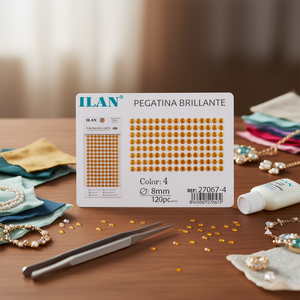 Ilan Adesivo Brillante 8mm Colore 4 120pz Strass - Product Image 2