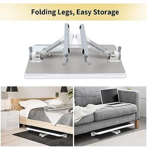 Có thể điều chỉnh xách tay gỗ <span class=keywords><strong>Lap</strong></span> Bàn máy tính xách tay với ánh sáng dẫn và ngăn kéo cho giường/sofa/nghiên cứu/Reading-Đen - Product Image 3