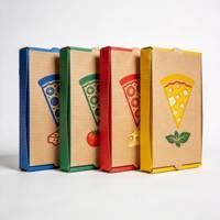 Boîte en papier biodégradable à double paroi, couleur unie, résistante à la graisse, économique, pour sushi, burgers, pizzas à emporter