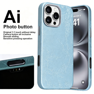 Custodia per telefono in pelle PU magnetica anti-shock con pulsanti indipendenti sensibili per fotocamera, cover antiurto per iPhone 17 16 15 Pro Max - Product Image 1