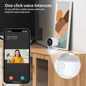 Caméra WIFI Tuya Intérieure 5MP Babyphone Intercom Bidirectionnel Zoom 4X PTZ 360 °   Les caméras de surveillance prennent en charge Alexa, <span class=keywords><strong>Google</strong></span> et Smart Life - Product Image 4