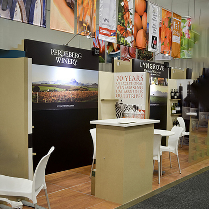 Exhibition Vertical Corrugated Honeycomb Cardstock Display