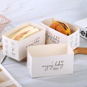 Caja de Embalaje Personalizada para <span class=keywords><strong>Hamburguesas</strong></span> y Desayunos para Llevar, Caja de Papel para Waffles y Sándwiches de Huevo - Product Image 1