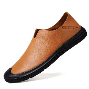 Men's Loafers Driving Shoes Penny Loafer <b>Flats</b> Cow Genuine Leather Low-top Slip on Pull on Handmade Casual Business Light Weight - Product Image 4