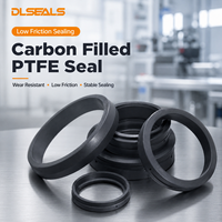 Anillos de Desgaste de PTFE Dlseals Rellenos de Carbono para Válvulas, Bombas, Cilindros Hidráulicos, Baja Fricción, Autolubricantes, Tamaño Personalizado, OEM