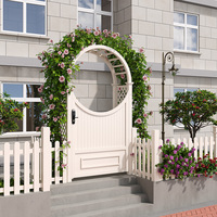 Porte de jardin moderne en alliage d'aluminium, double porte, portail de cour, petite porte, design artistique