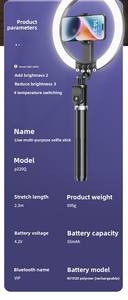 Vente en gros P220Q vente chaude 10 pouces LED lumière droite TikTok anneau lumière <span class=keywords><strong>lampe</strong></span> Selfie bâton pour photographie maquillage diffusion en direct - Product Image 6